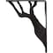 Ekena Millwork Damon Wrought Iron Bracket, (Single center brace), Antiqued Silver 1 1/2"W x 7 1/2"D x 10"H BKTM01X07X10SDAASV - alternate 2